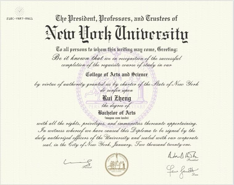 Verified degree or teaching certification of Tracey 