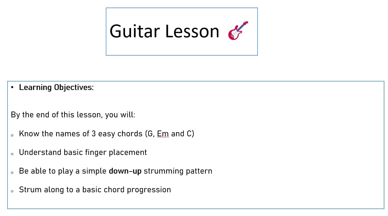 Guitar learning materials by Jesús 