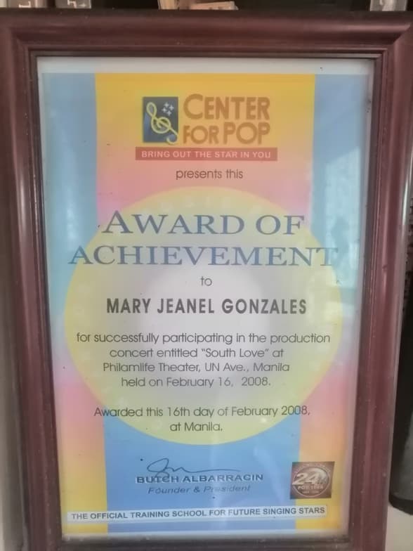 Verified degree or teaching certification of Mary Jeanel 