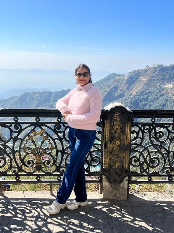 Travel snapshot of Archita during a trip 