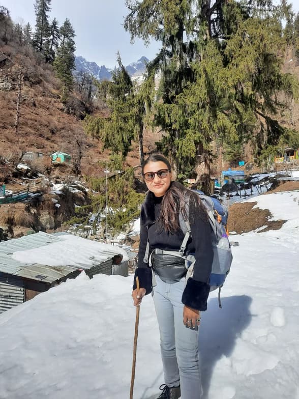 Travel snapshot of Archita during a trip 