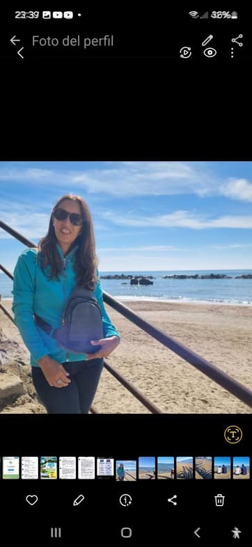 Travel snapshot of Gabriela  during a trip 