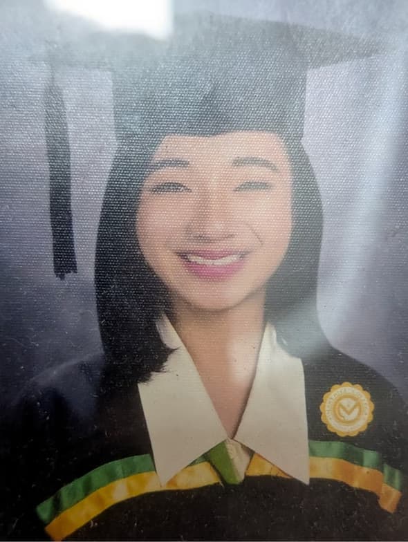 Graduation ceremony photo of Mary Jeanel 