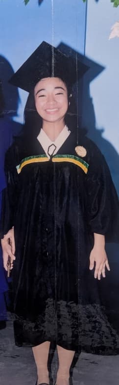 Graduation ceremony photo of Mary Jeanel 
