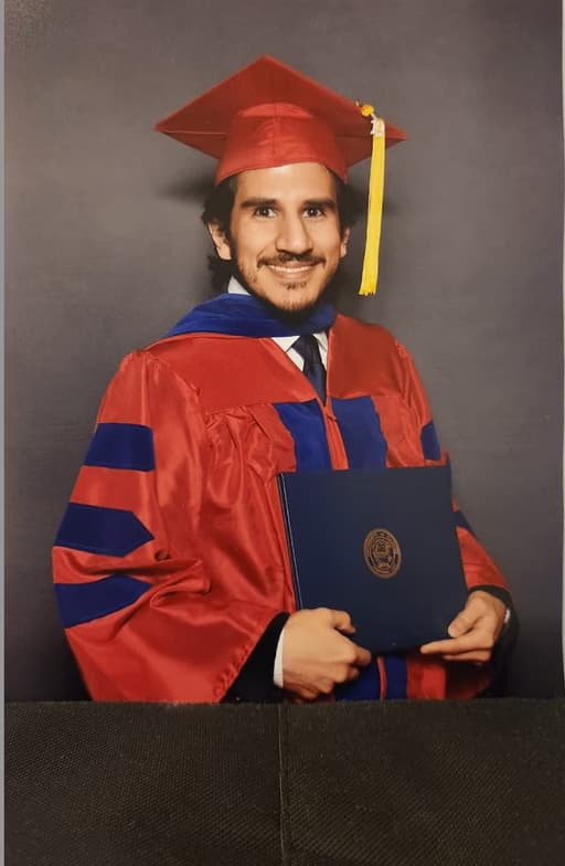 Graduation ceremony photo of Ammar  