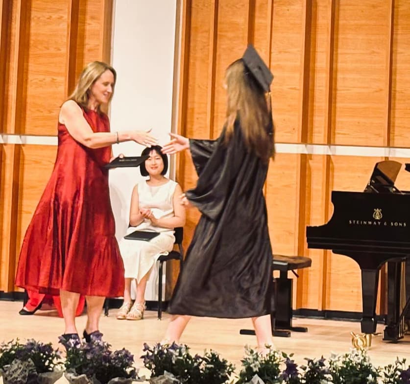 Graduation ceremony photo of Maya 