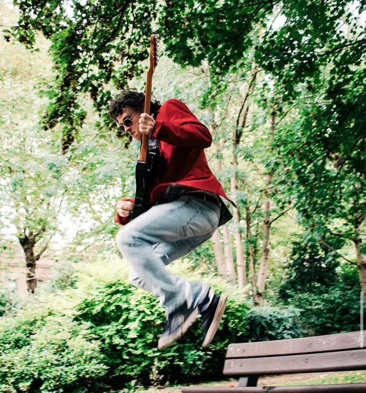 Tobiasenjoying a hobby outside teaching 