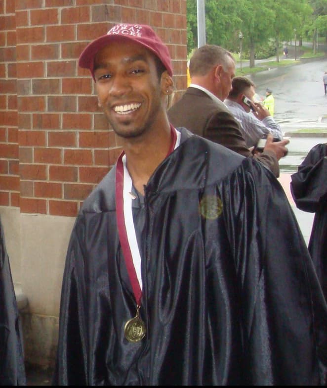 Graduation ceremony photo of Arjun 