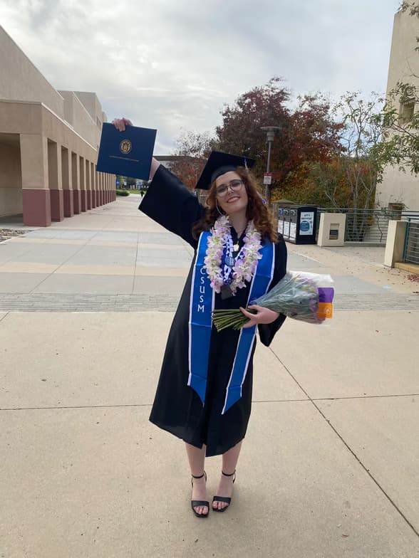 Graduation ceremony photo of Emerson 