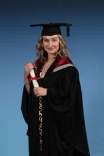 Graduation ceremony photo of Charlotte 