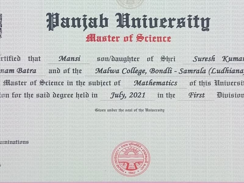 Verified degree or teaching certification of Mansi 
