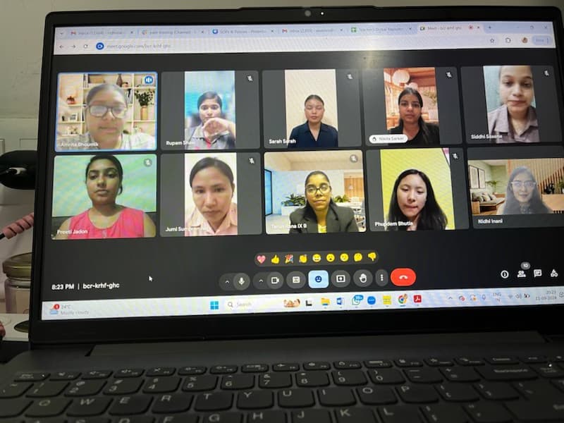 NIDHI  conducting a lesson 