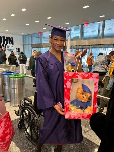 Graduation ceremony photo of Aeja  