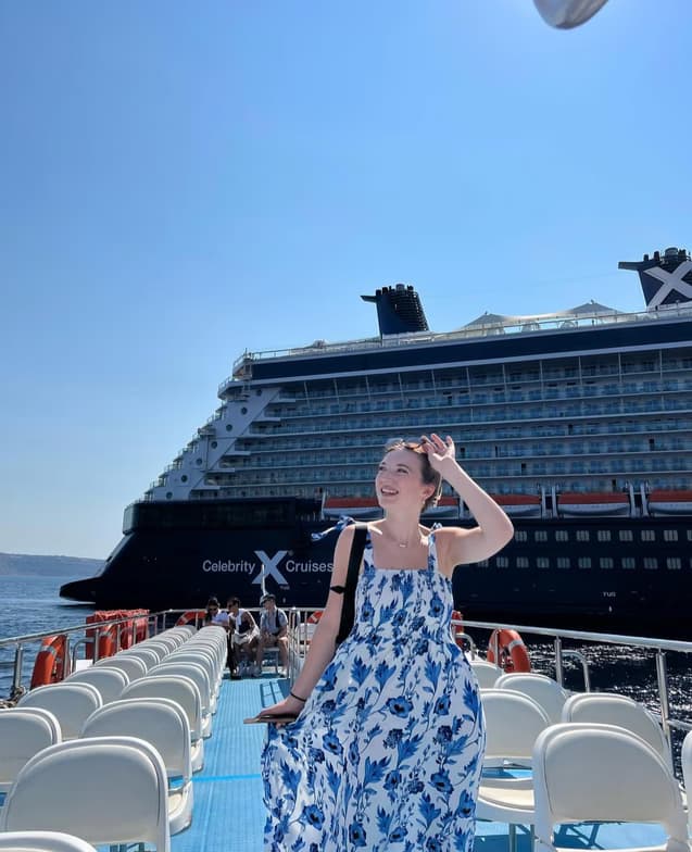 Travel snapshot of Holly during a trip 