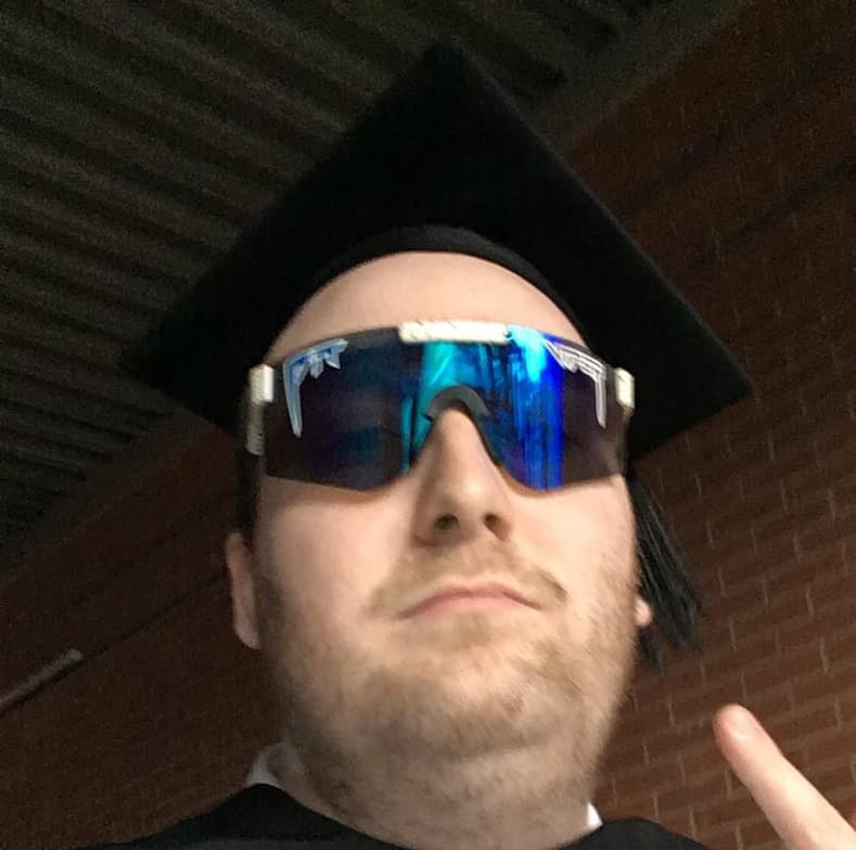 Graduation ceremony photo of Jack 