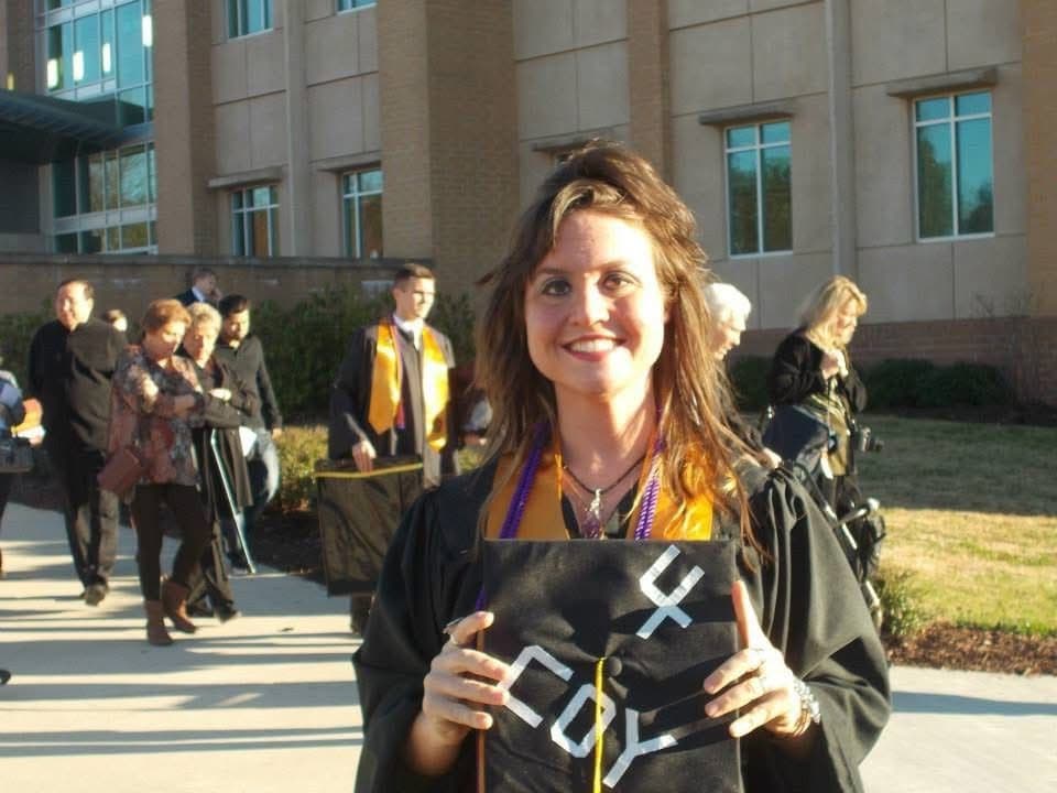 Graduation ceremony photo of Cherith 