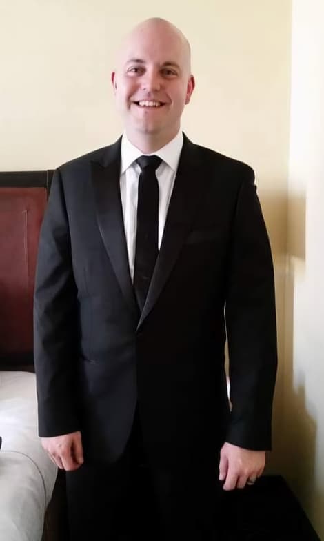 Graduation ceremony photo of Brandon 