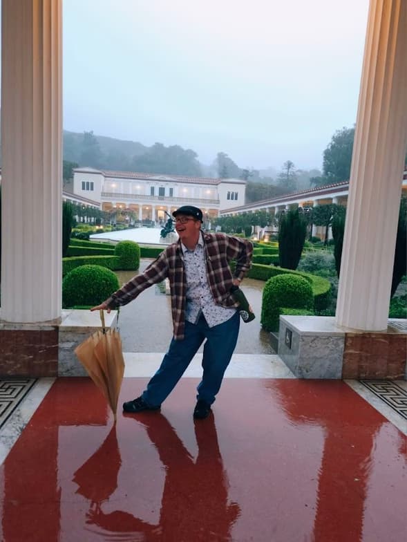 Travel snapshot of Malcolm during a trip 