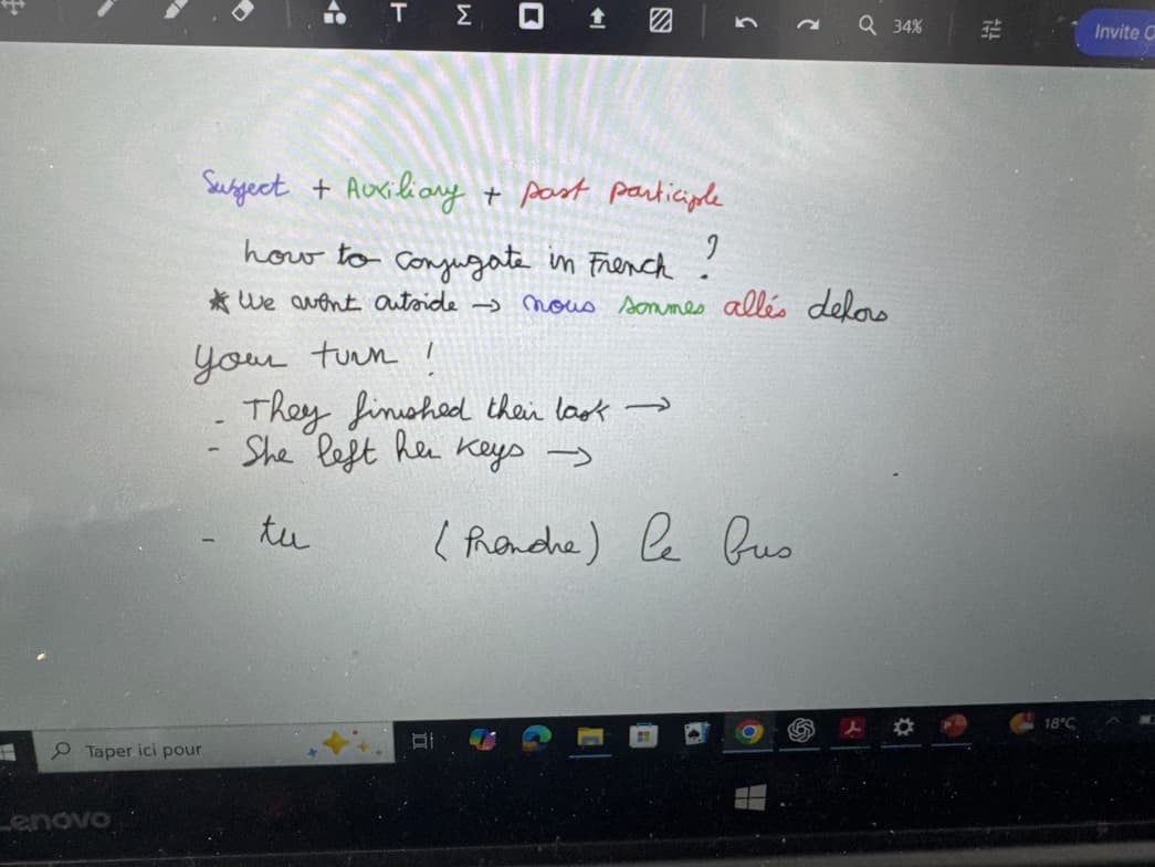 Withney conducting a lesson 