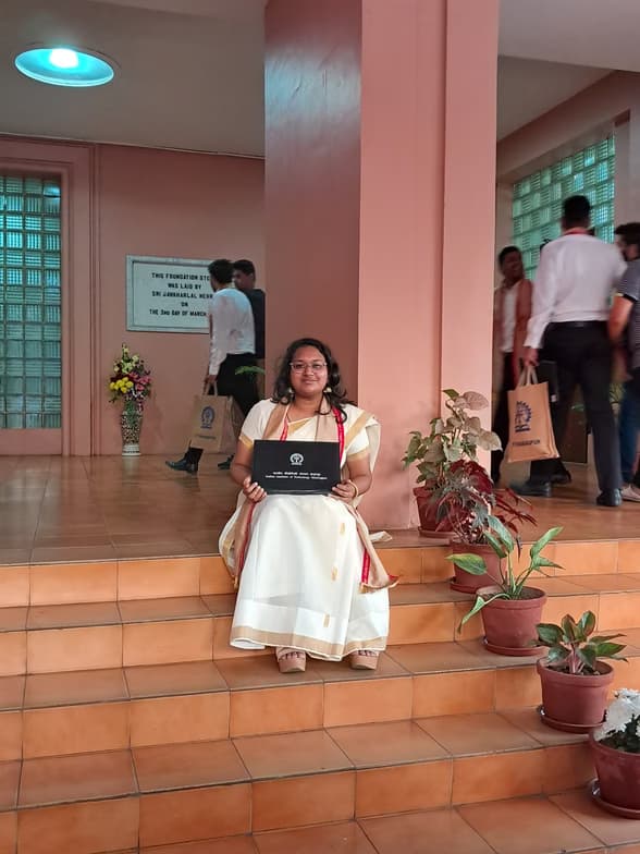 Graduation ceremony photo of Radhika 