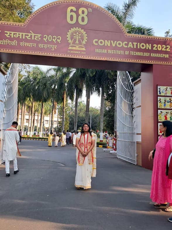 Graduation ceremony photo of Radhika 