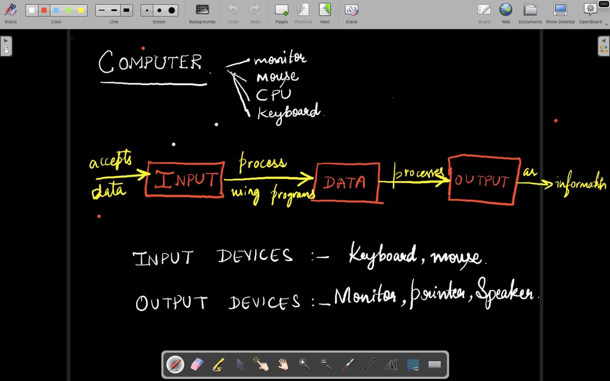 Lakshmishree conducting a lesson 