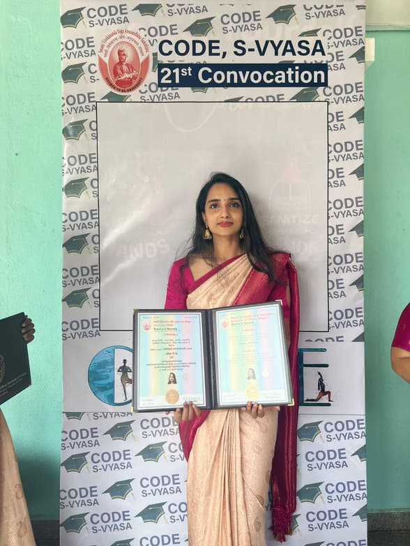 Graduation ceremony photo of namitha