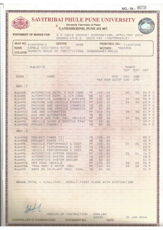 Verified degree or teaching certification of Chaitanya