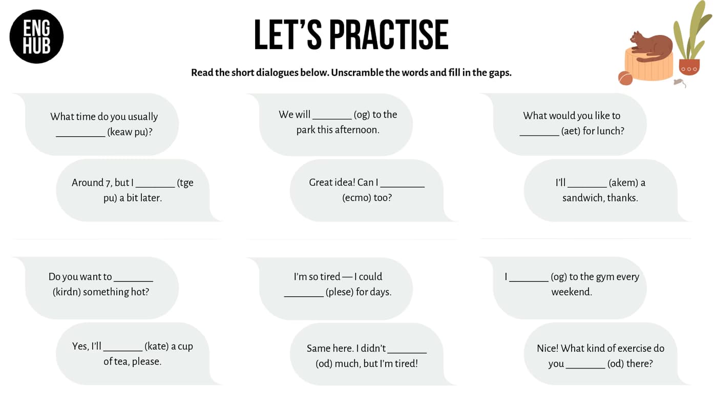 English learning materials by Ara Mae 