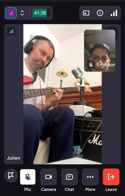 Emerson conducting a lesson 