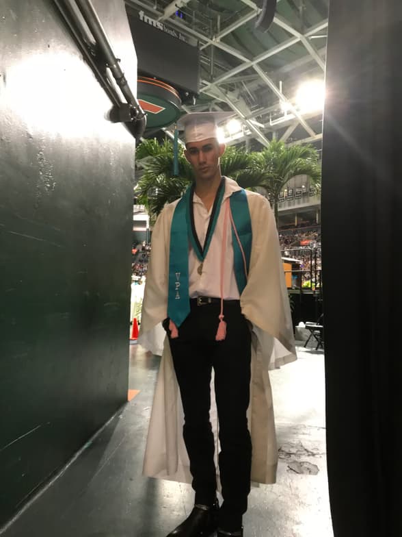 Graduation ceremony photo of Andi