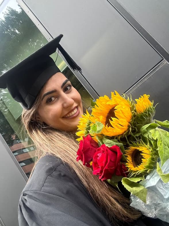 Graduation ceremony photo of Faezeh 