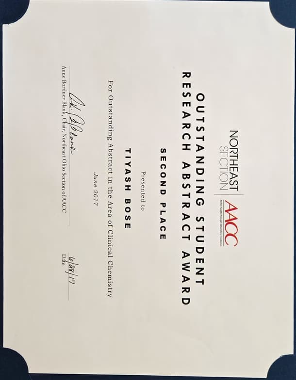 Verified degree or teaching certification of Tiyash 