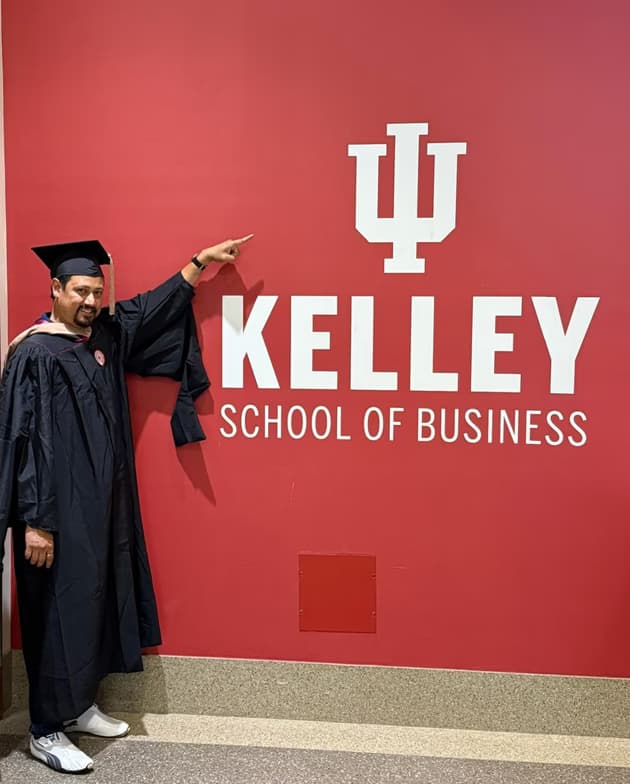 Graduation ceremony photo of Tiyash 