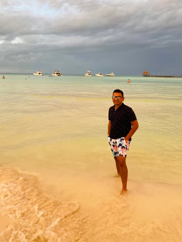 Travel snapshot of Nikitesh during a trip 