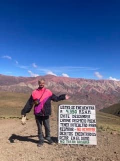 Travel snapshot of Matthew during a trip 