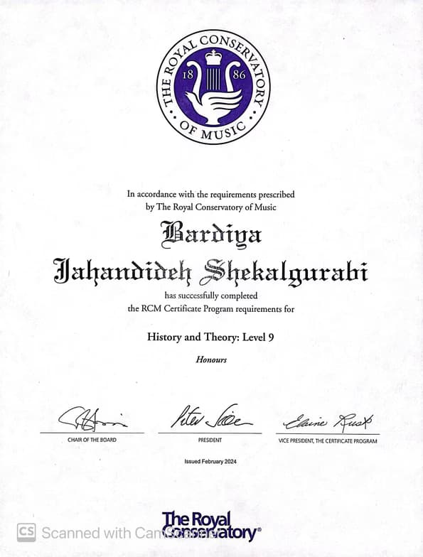 Verified degree or teaching certification of Bardiya 