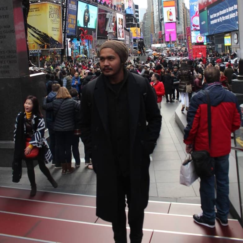 Travel snapshot of James during a trip 