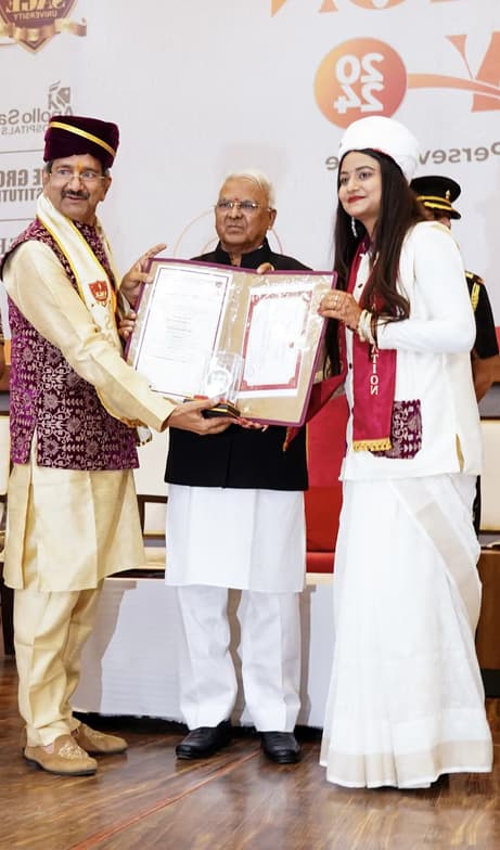 Graduation ceremony photo of Ayushi