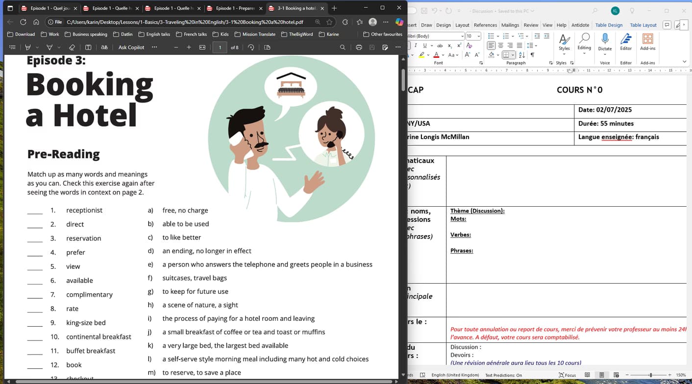 ESL learning materials by Karine 
