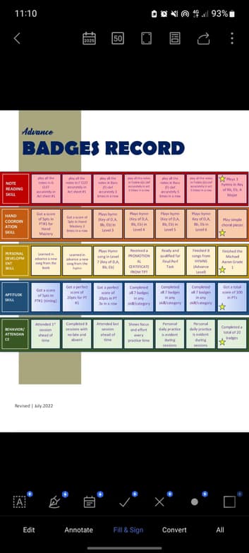 Piano learning materials by Anna 