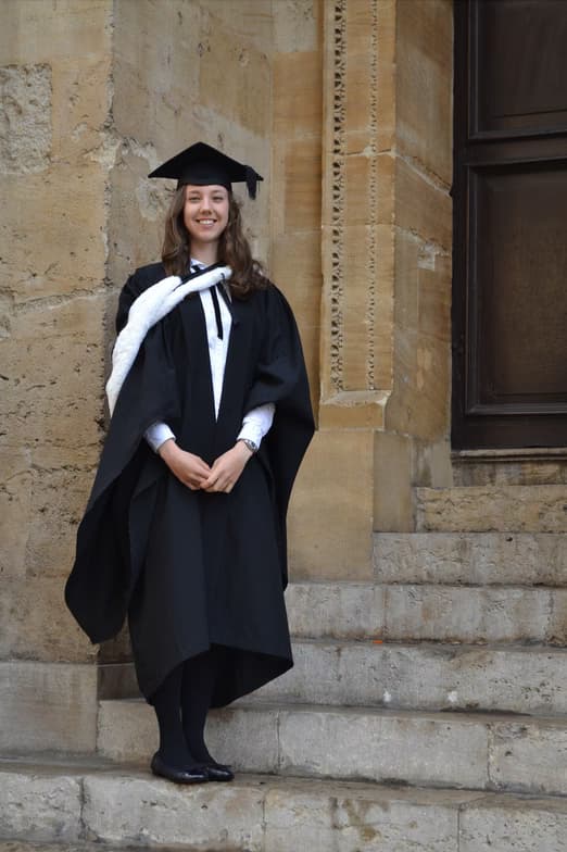 Graduation ceremony photo of Katie 