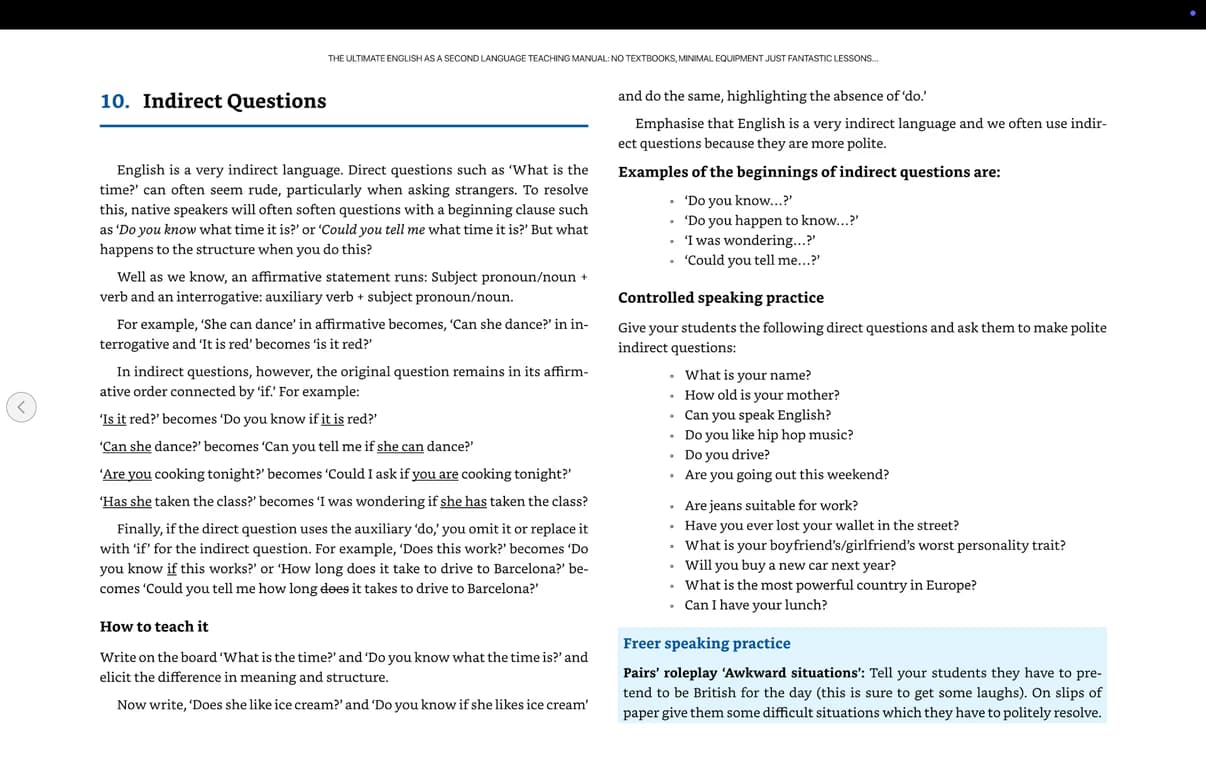 ESL learning materials by Alejandro