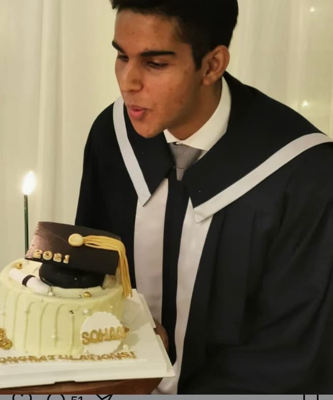 Graduation ceremony photo of Sohan