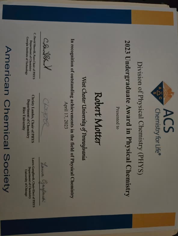 Verified degree or teaching certification of Robert 