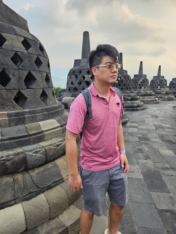 Travel snapshot of Steven during a trip 