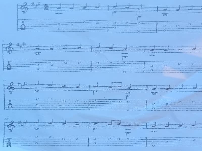 Guitar learning materials by Hope 