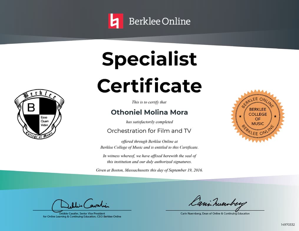 Verified degree or teaching certification of Otho 