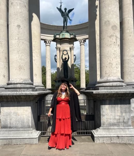 Graduation ceremony photo of Louisa 