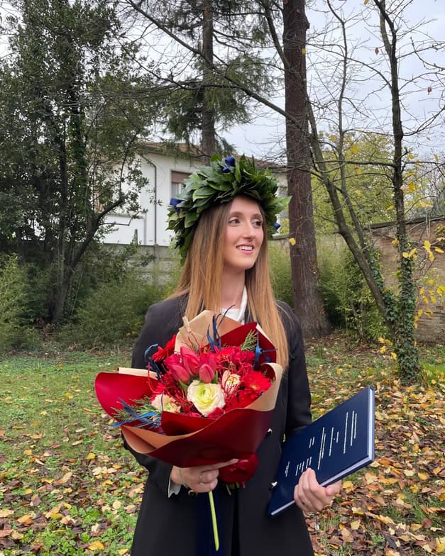 Graduation ceremony photo of Arianna